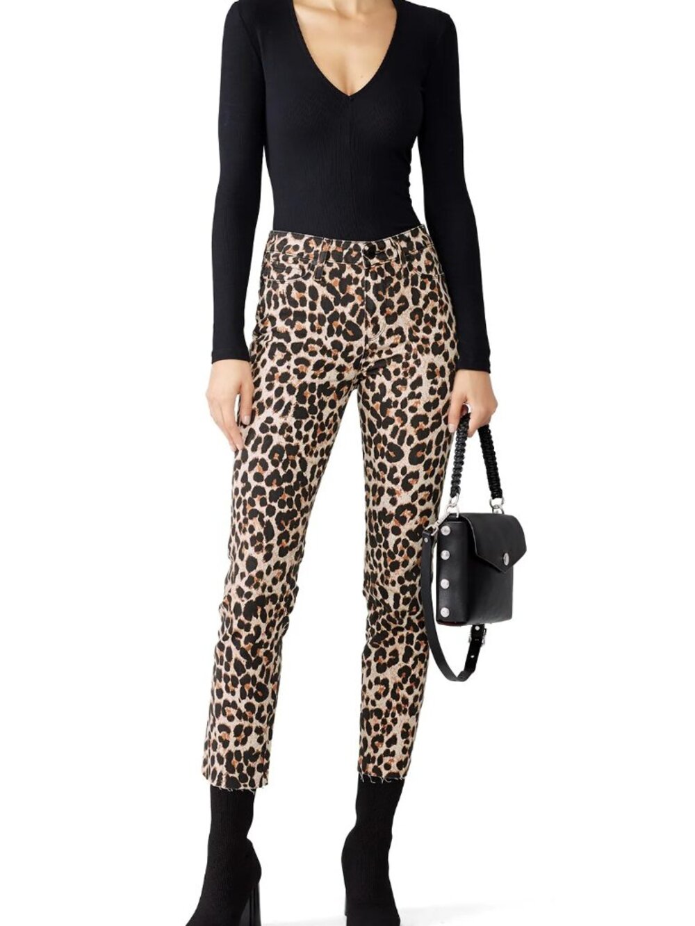 PAIGE Hoxton straight ankle Jeans in Sahara Leopard size 24
